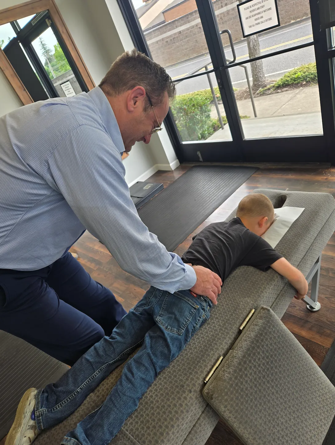 Healthcare professional consulting with patient