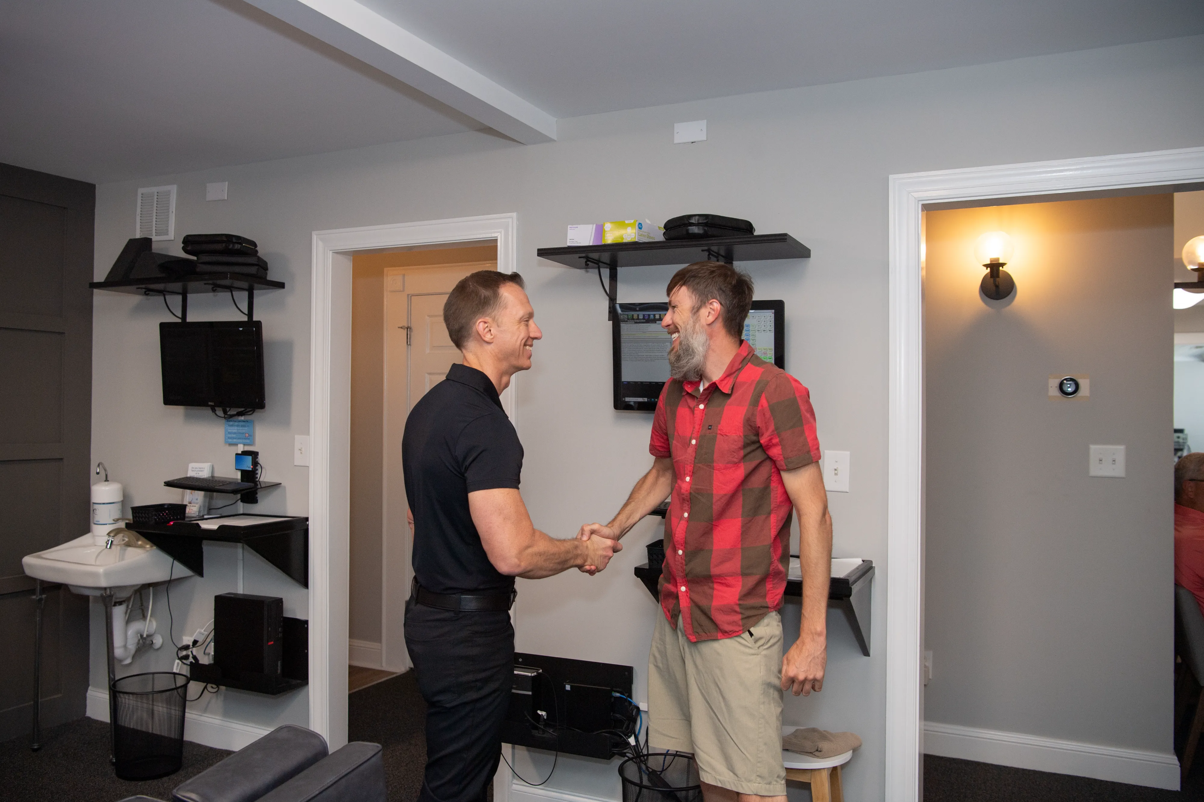 Healthcare professional consulting with patient