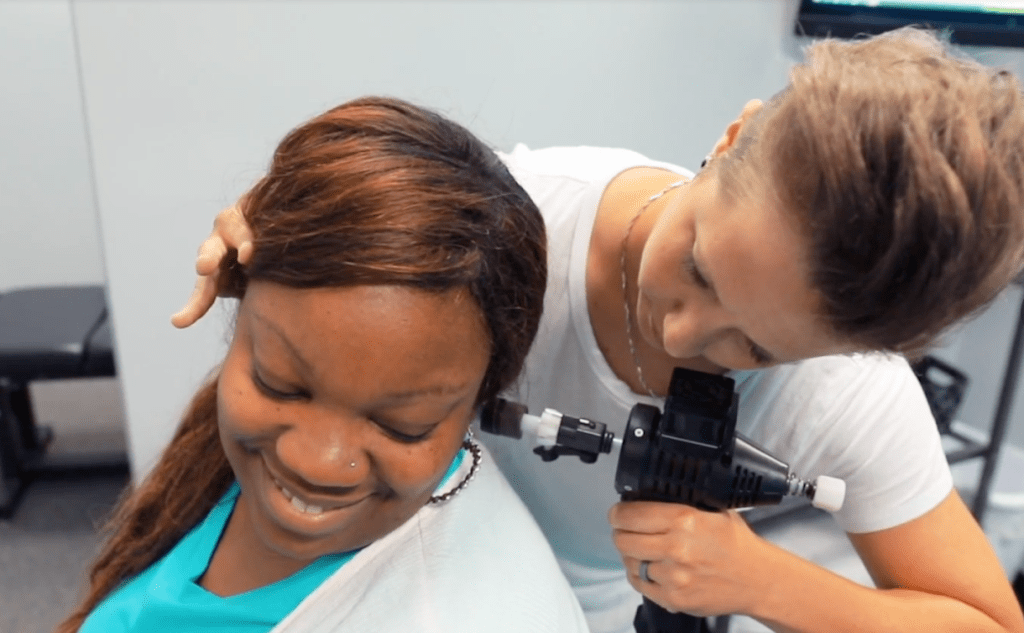 Healthcare professional consulting with patient