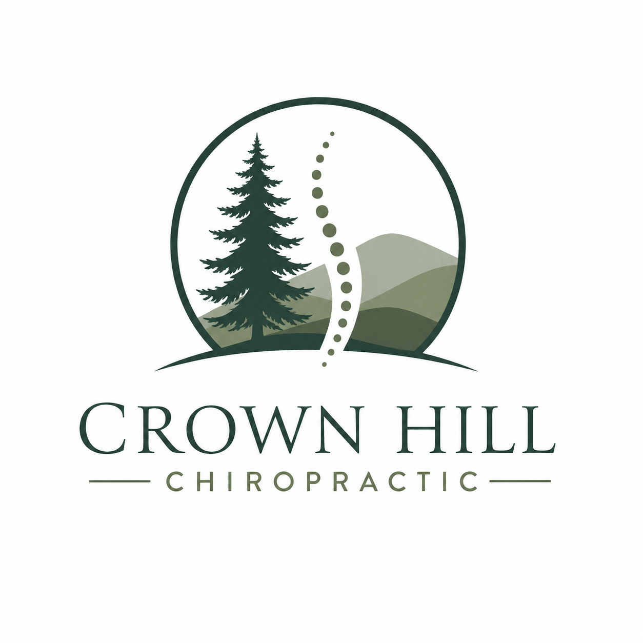 Chiropractic clinic logo - professional spine care services