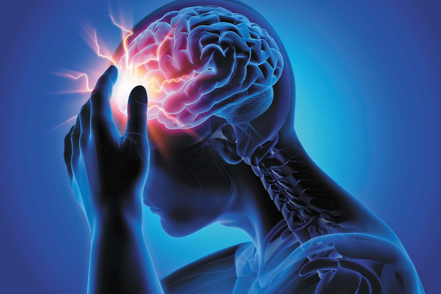 Image of a Male experiencing a migraine