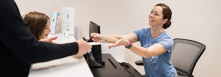 Healthcare professional consulting with patient