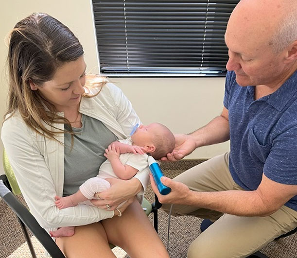 Healthcare professional consulting with patient