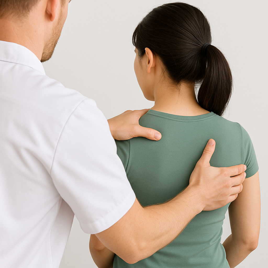 Healthcare professional consulting with patient