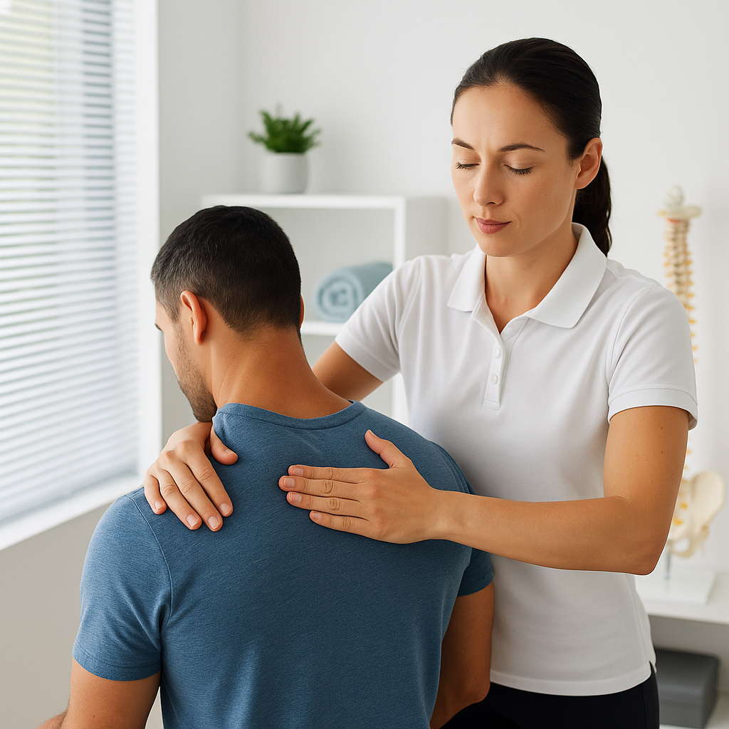 Healthcare professional consulting with patient